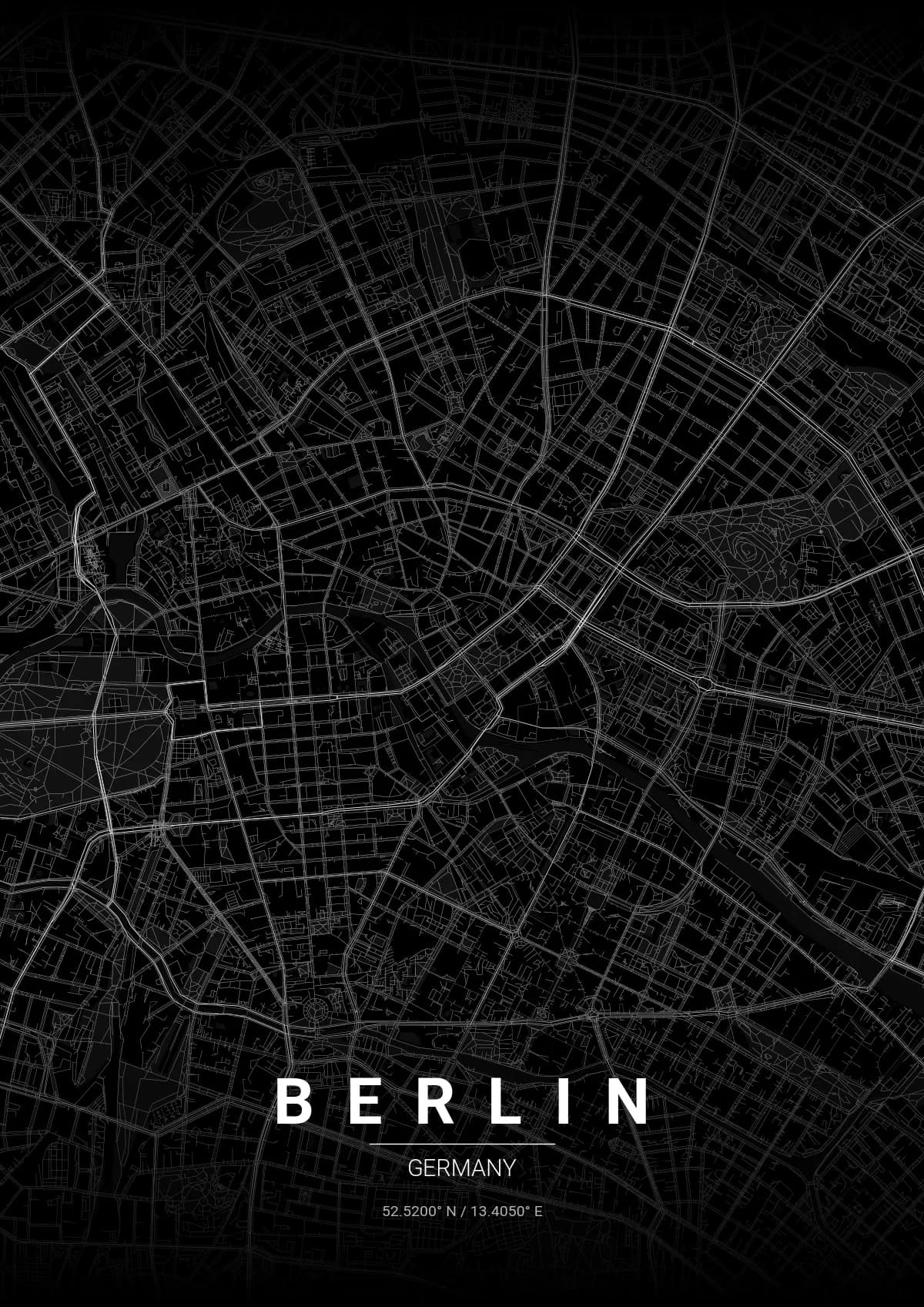 Berlin map poster