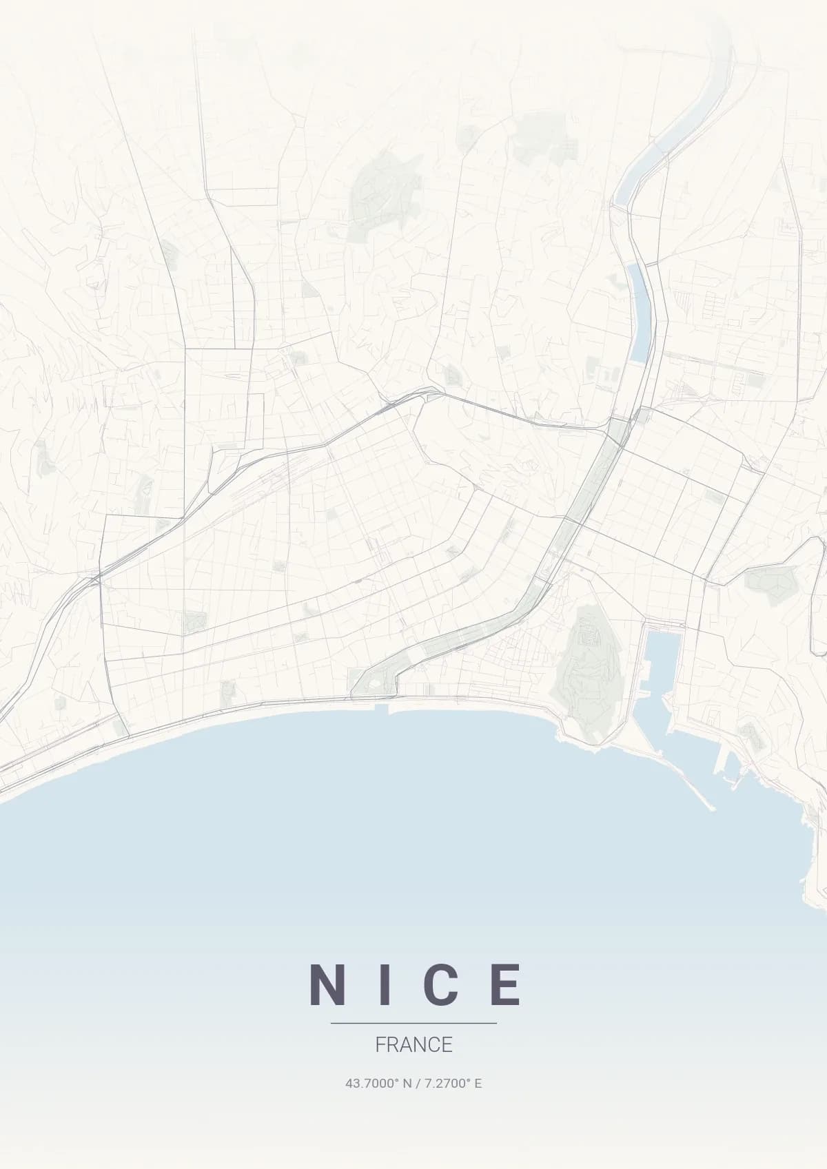 Nice map poster in Pastel Dream style