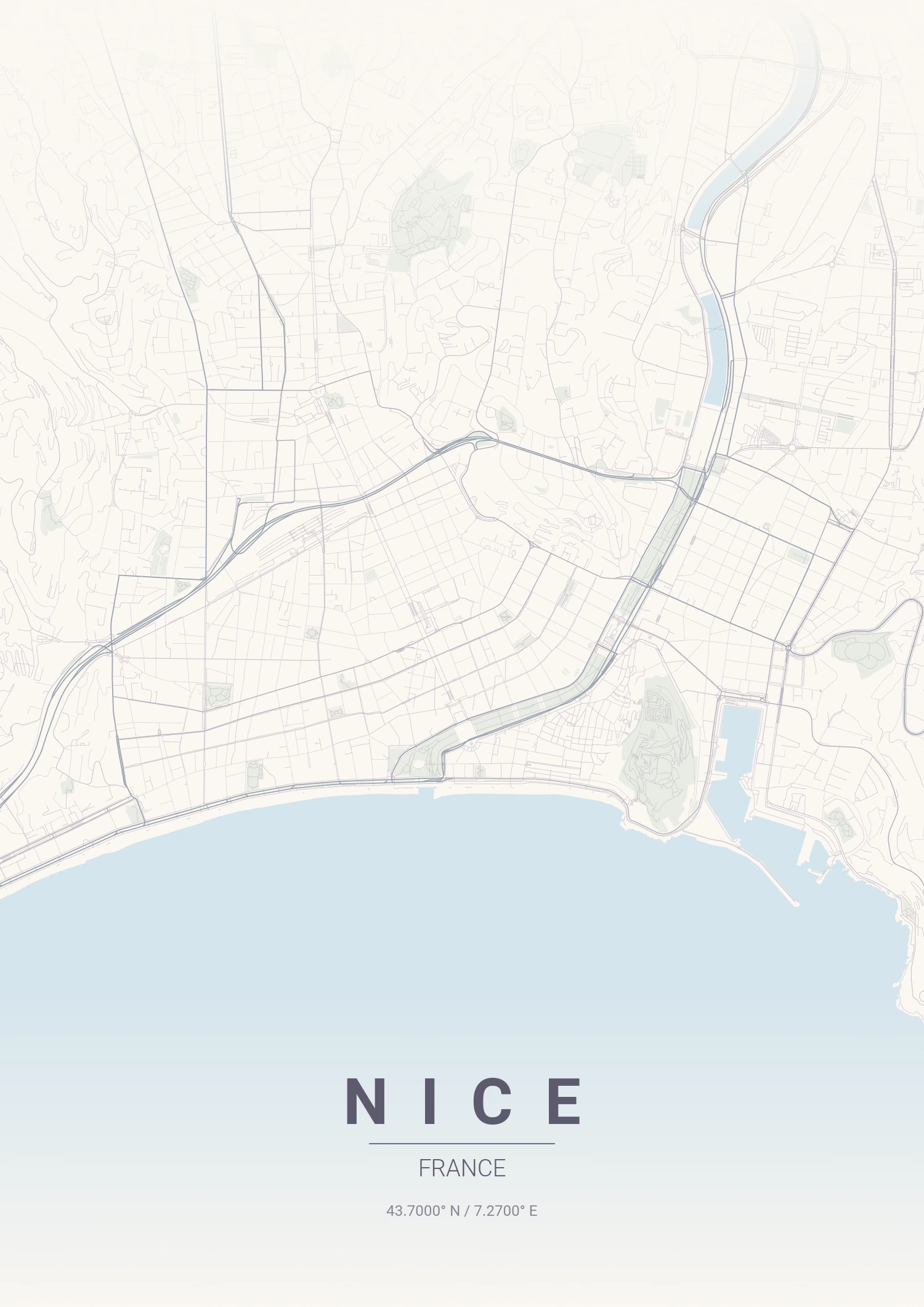 Nice map poster in Pastel Dream style